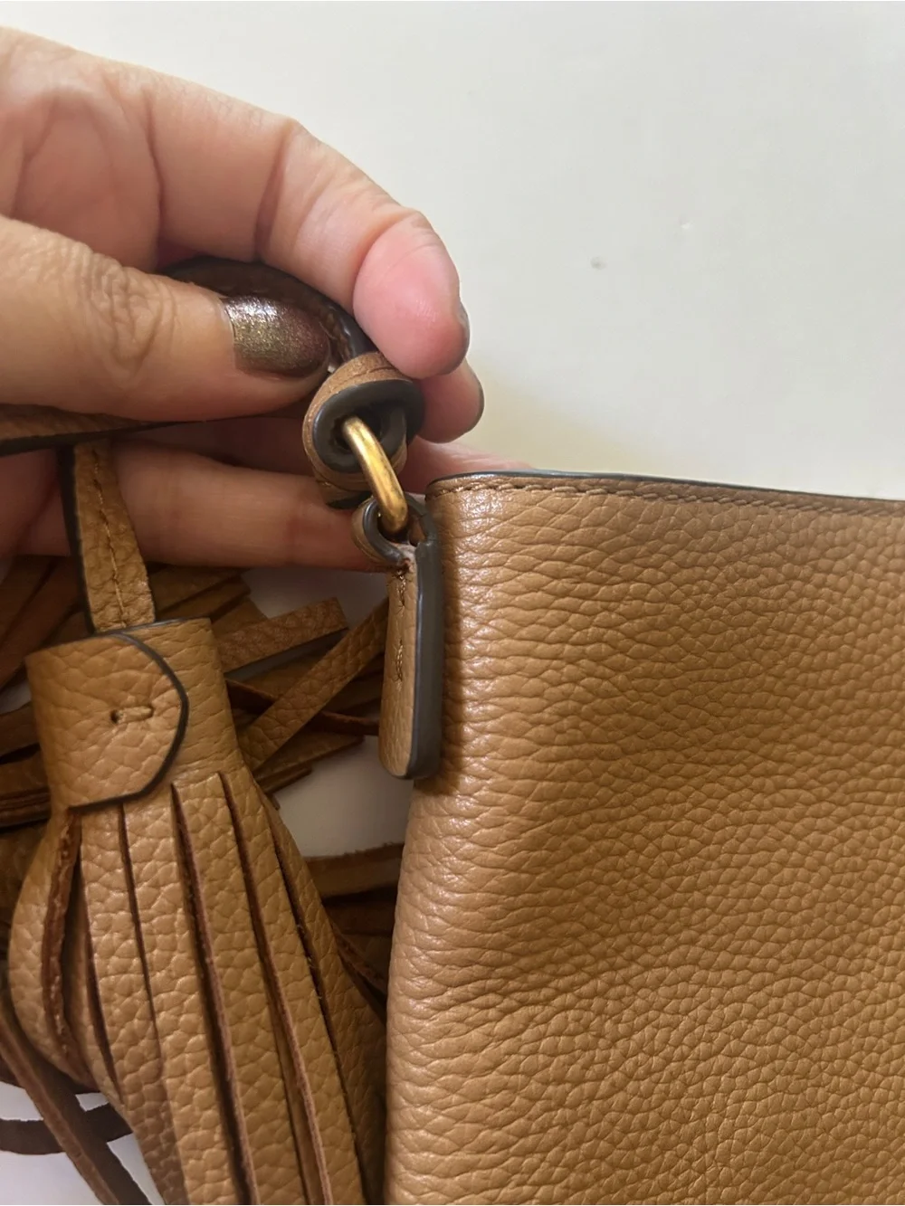 Tory Burch pebbled leather McGraw swingpack crossbody bag